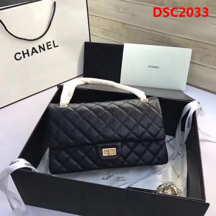 香奈兒CHANEL 226 進口大象紋胎牛皮金銀扣單肩斜挎鏈條包 DSC2033