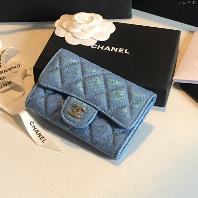 Chanel女包 80799 19早春系列新款cf卡包 香奈兒翻蓋三折錢包 Chanel短錢夾  djc2992
