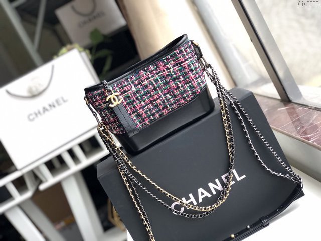 Chanel女包 91810 2018秋冬最新皮綿布升級版 香奈兒流浪包 Chanel鏈條斜挎包 小號  djc3002