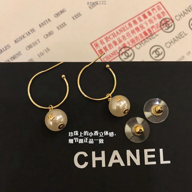 chanel耳環 香奈兒耳釘 小香珍珠耳釘 耳環 熱銷款  gzsc1122