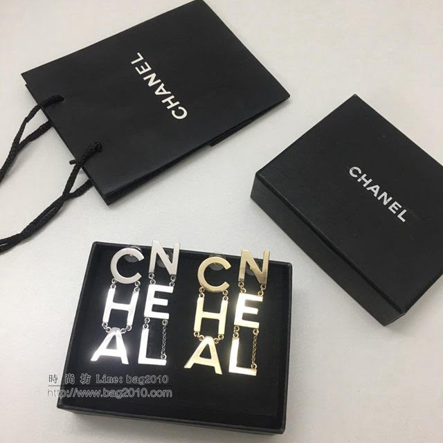 chanel耳環 專櫃最新款 爆款香奈兒耳環 金銀兩色  gzsc1284