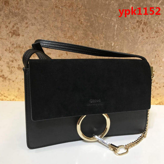 Chloe克洛伊 海外原單 Faye bag 牛皮拼麂皮 單肩斜挎包  ypk1152