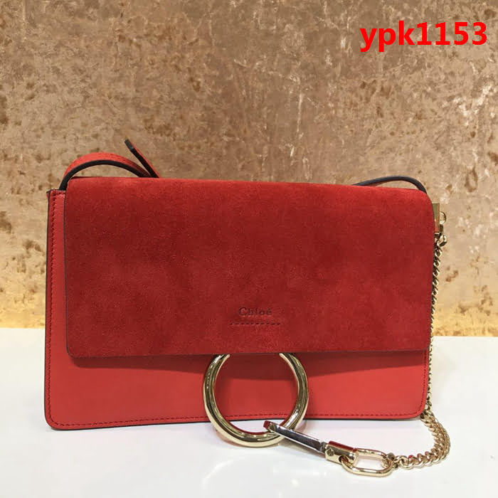 Chloe克洛伊 海外原單 Faye bag 牛皮拼麂皮 單肩斜挎包  ypk1153