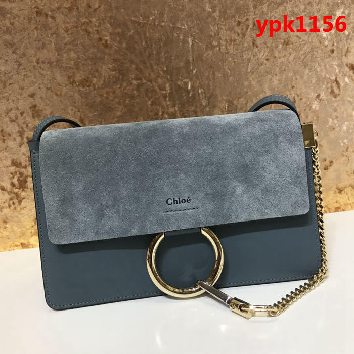 Chloe克洛伊 海外原單 Faye bag 牛皮拼麂皮 單肩斜挎包  ypk1156