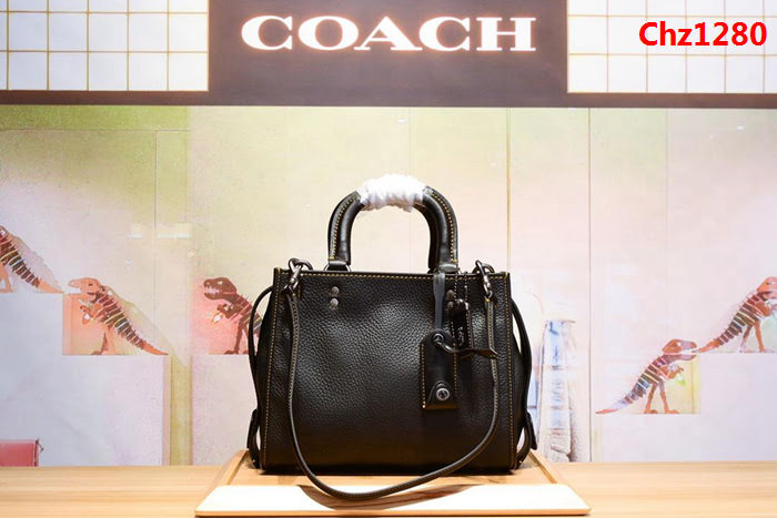 COACH蔻馳 54536 超級實用性 顆粒紋柔軟頭層牛皮 手提斜挎包  Chz1280