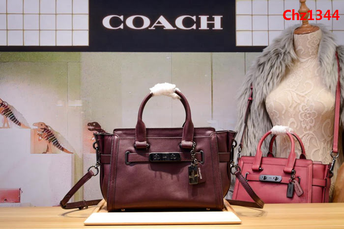 COACH蔻馳 代購正品 Coach新款 swagger27 專櫃新款 光面牛皮 手提斜挎包 F12111  Chz1344