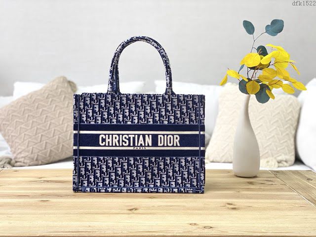 Dior女包 迪奧Book Tote帆布迷你托特包手袋 Dior刺繡mini購物袋  dfk1522