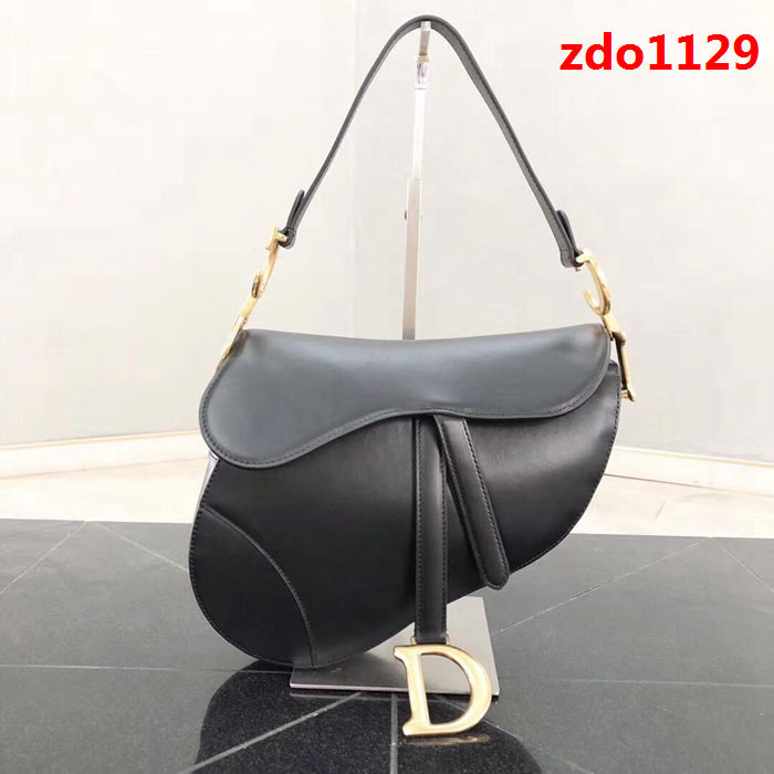 DIOR迪奧 2018新款 黑色大號Saddle Bag馬鞍包  zdo1129