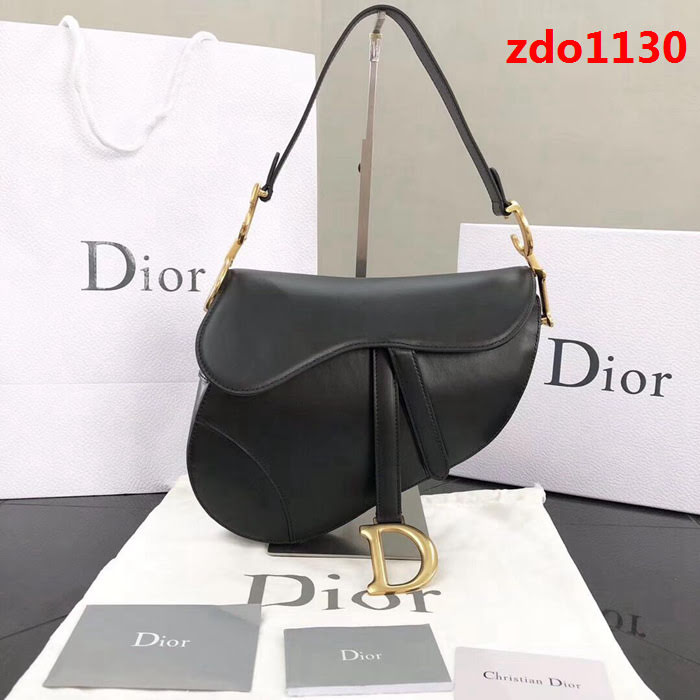 DIOR迪奧 2018新款 黑色小號Saddle Bag馬鞍包  zdo1130