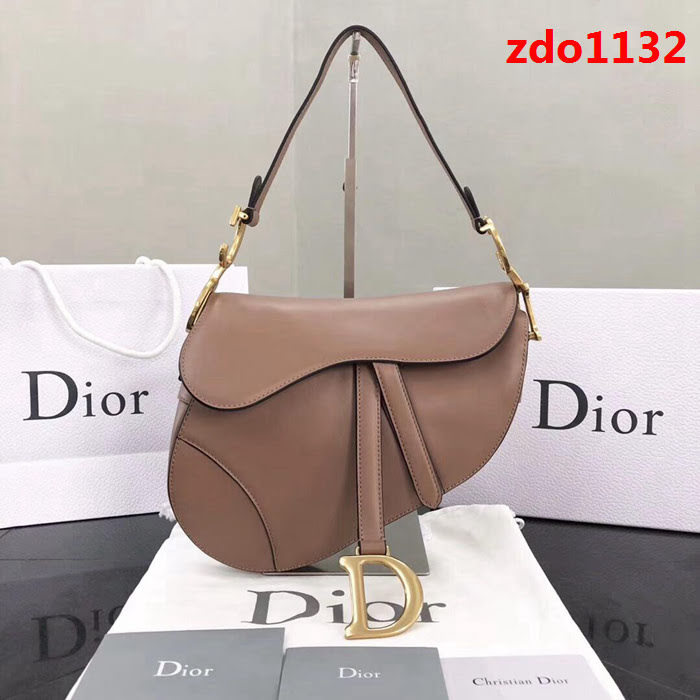 DIOR迪奧 2018新款 粉色大號Saddle Bag馬鞍包  zdo1132