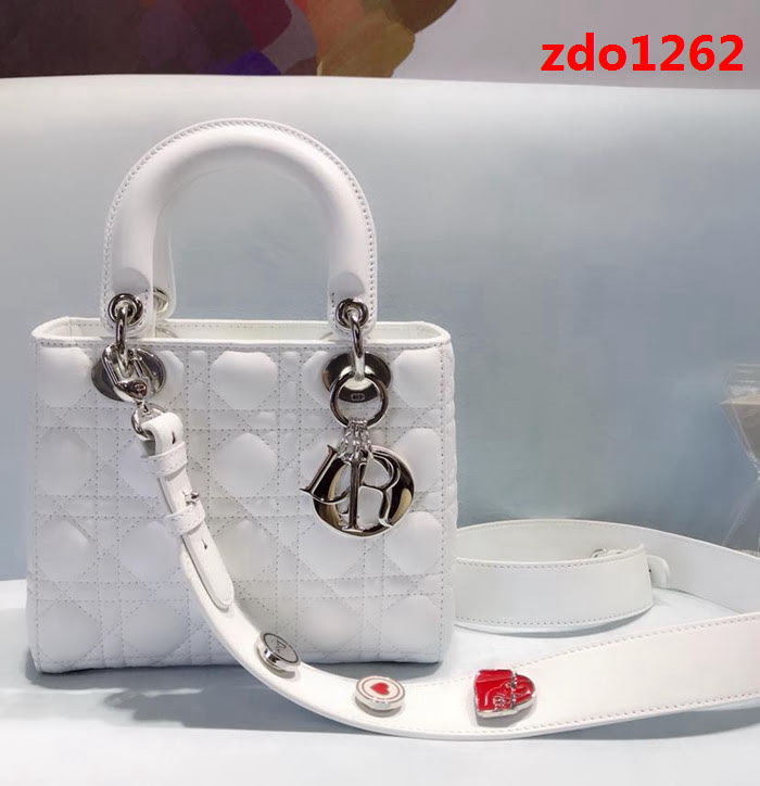 DIOR迪奧 頂級原單 Dior 徽章系列 四格戴妃包 手提斜挎包  zdo1262