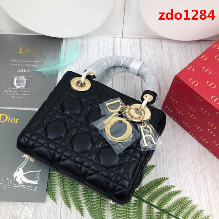 DIOR迪奧 原單系列Dior Mini戴妃新升級 全新鏈條款 手提斜挎包  zdo1284