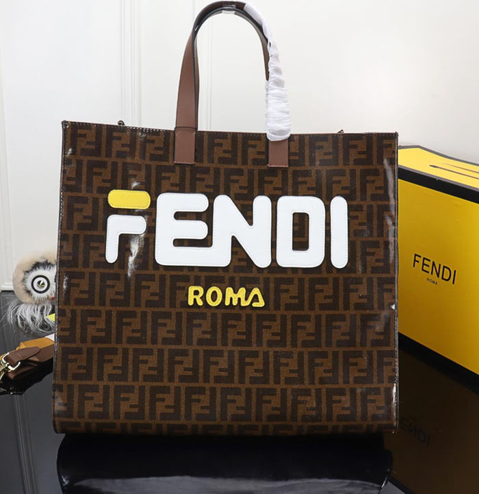 FENDI芬迪 專櫃新品 芬迪經典字母女士購物袋 手提包 單肩包 托特包 0989  fd1473