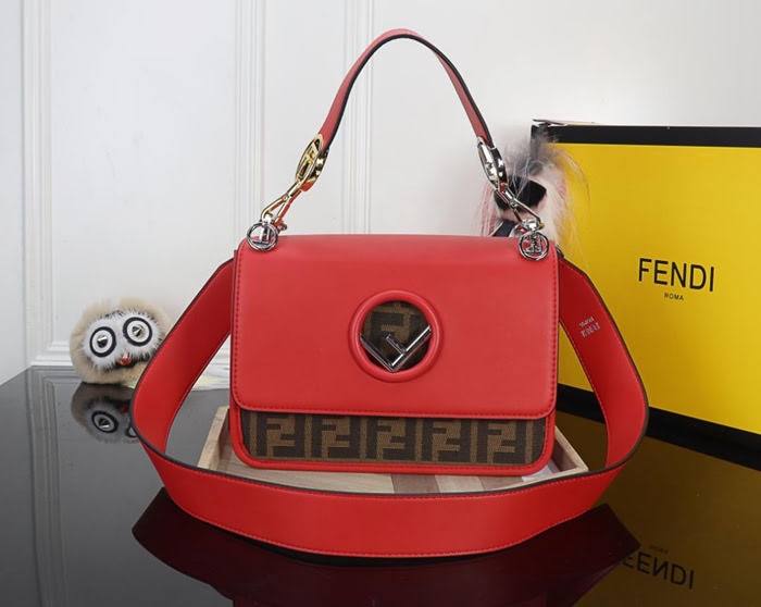 FENDI芬迪 最新系列 Kan I款0999 牛皮 秋冬最新五金扣 FENDI F LOGO  fd1478