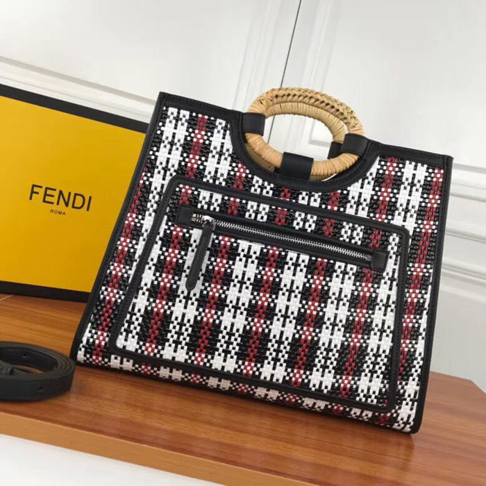 FENDI芬迪 大新款 FENDI KAN I F手工編織系列 手提 斜挎雙用 8832  fd1644