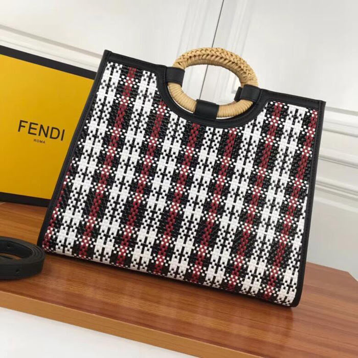 FENDI芬迪 大新款 FENDI KAN I F手工編織系列 手提 斜挎雙用 8832  fd1644