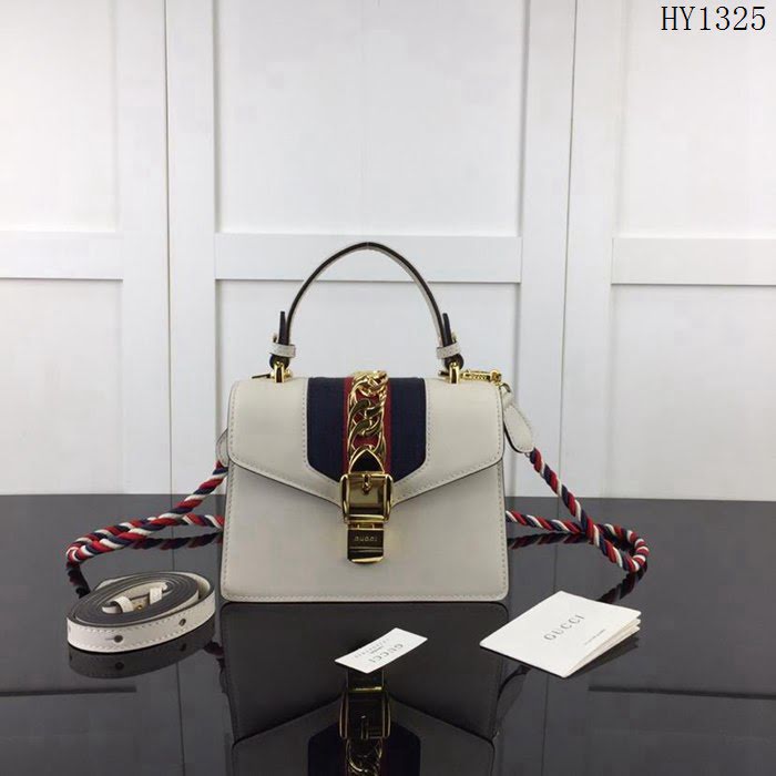 GUCCI古馳 新款 專櫃品質 原單 470270 白色 手提 單肩 斜挎包HY1325