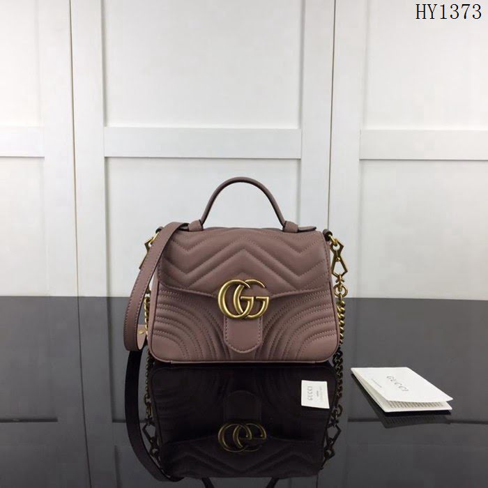 GUCCI古馳 新款 專櫃品質 原單 547260 裸粉 鏈條 手提 單肩 斜挎包HY1373