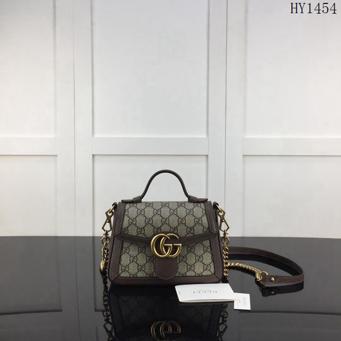 GUCCI古馳 新款 專櫃品質 原單 547260啡膠啡皮 手提 單肩 斜挎包HY1454