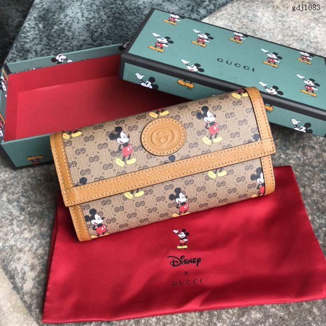 Gucci錢包 古馳2020新款 鑲鑽蜜蜂五金 Gucci翻蓋錢包 499359裸全皮  gdj1088