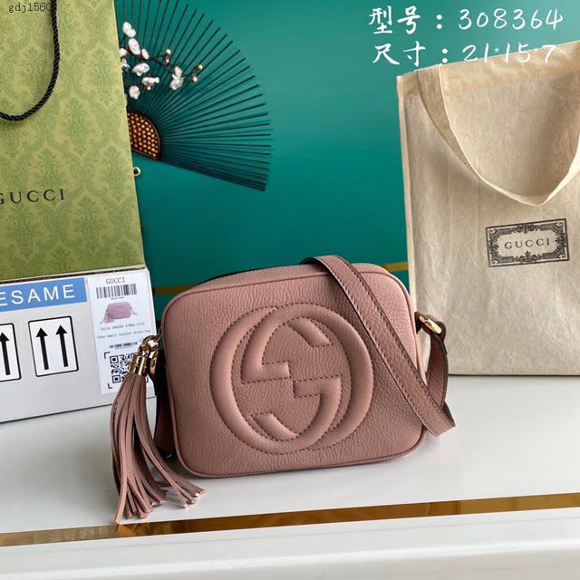 Gucci女手拎包包 古驰GG大logo拉链款流苏相机包 Gucci单肩斜挎包 308364  gdj1560