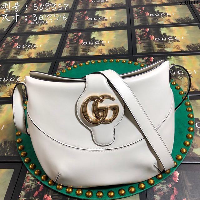 Gucci包 古馳女包 568857 Gucci牛皮單肩女包 Gucci斜挎包 白色  gudj1014