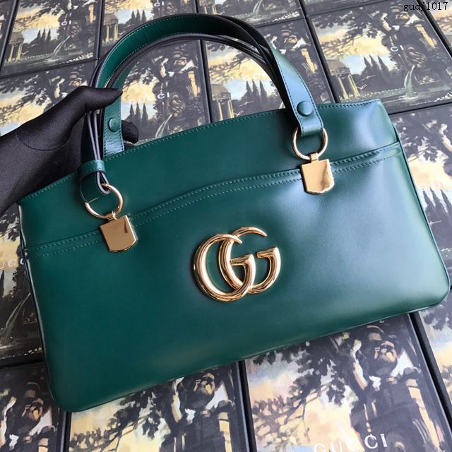 Gucci包 古馳女包 550130綠皮 Gucci牛皮單肩女包 Gucci手提包 手拎包 白色  gudj1017