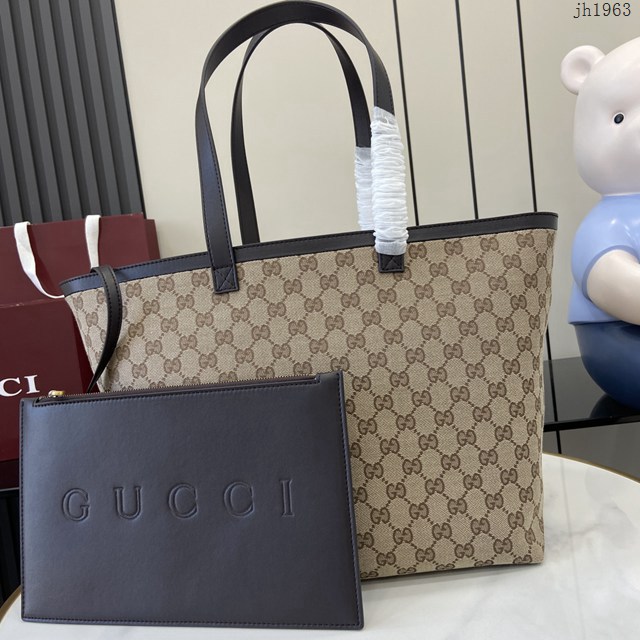 Gucci專櫃古馳最新款Totissima系列中號托特包字母肩背包 jh1963型號：788203