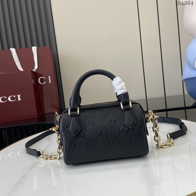 Gucci專櫃古馳最新款Emblem系列超迷你手提包 jh1984型號：815256