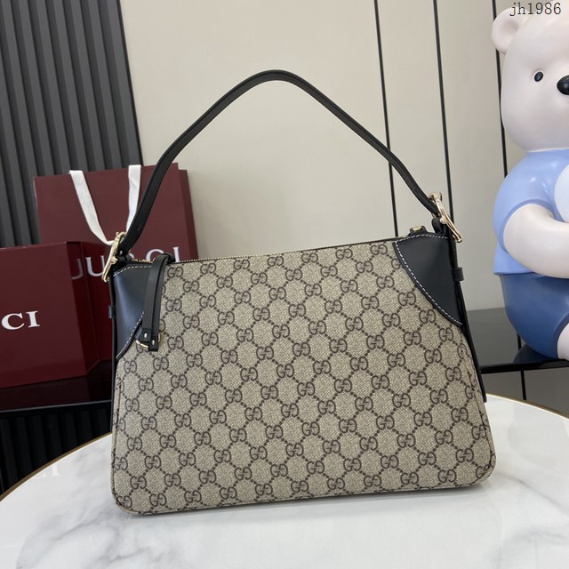 Gucci專櫃古馳最新款購物袋GG圖案條紋織大號肩背包 jh1986型號：815216
