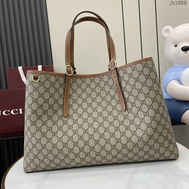 Gucci專櫃古馳最新款Emblem系列大號托特包 jh1989型號：815212