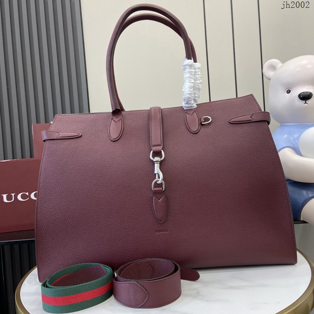 Gucci專櫃古馳最新款男士大號手提托特包 jh2002型號：796761