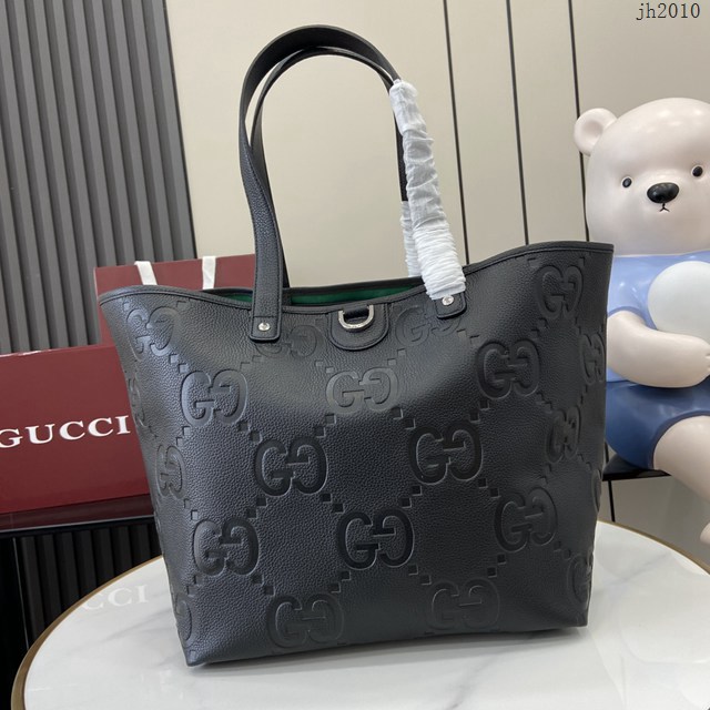 Gucci專櫃古馳最新款2025早春系列粒面購物袋 jh2010型號：818771