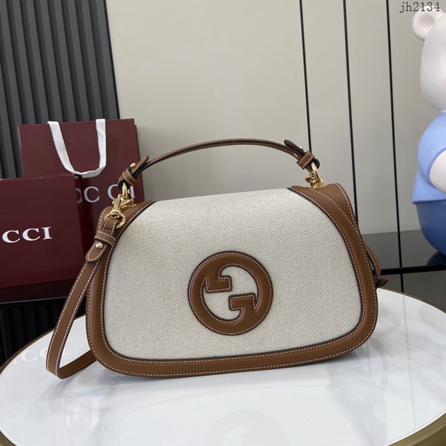 Gucci專櫃古馳最新款Blondie系列中號手提包原廠皮肩背女包 jh2134型號：815716