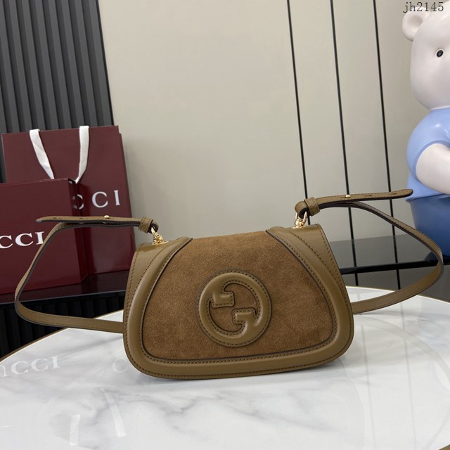Gucci專櫃古馳最新款Blondie系列迷你肩背包斜挎女包 jh2145型號：815700