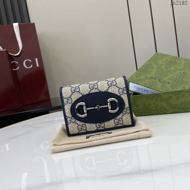 Gucci專櫃古馳最新款Horsebit 1955系列卡包零錢包卡夾 jh2192型號：621887