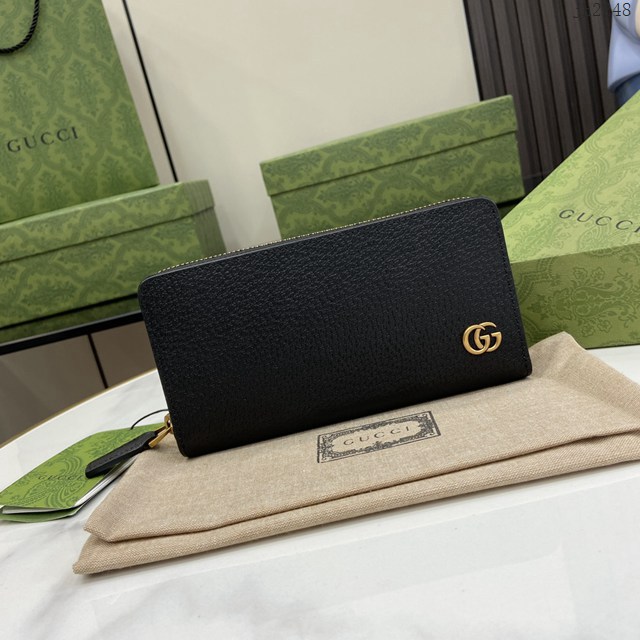 Gucci專櫃古馳最新款飾GG細節拉鏈錢包男士長夾錢包 jh2248型號：428736