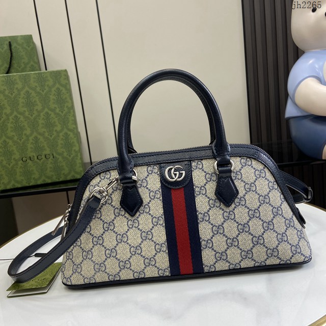 Gucci專櫃古馳最新款Ophidia系列小號手提包肩背腋下包 jh2265型號：795249