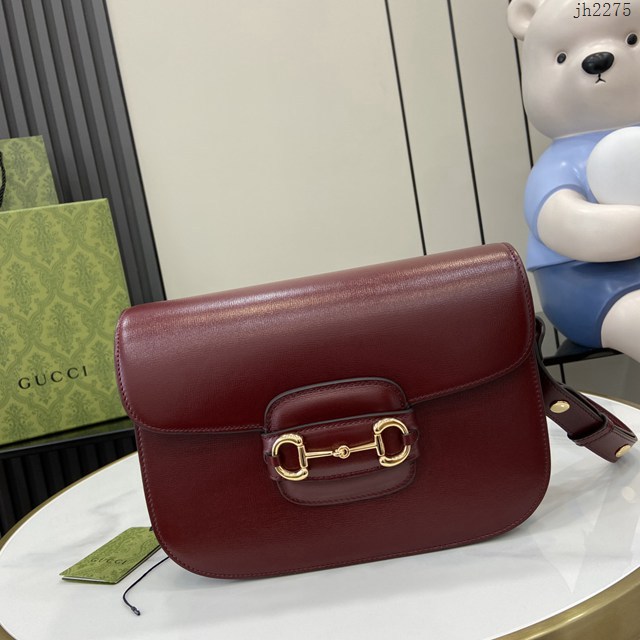 Gucci專櫃古馳最新款Horsebit 1955系列肩背包 jh2275型號：602204