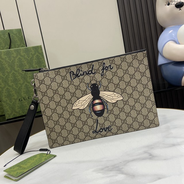 Gucci專櫃古馳最新款Ophidia系列手包男士手拿包 jh2286型號：473904