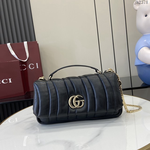 Gucci專櫃古馳最新款Milano系列小號手提包鏈條女包 jh2378型號：806016