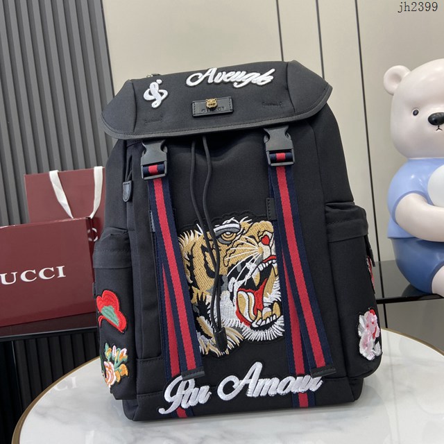 Gucci專櫃古馳最新款男士背包雙肩包 jh2399型號：429037
