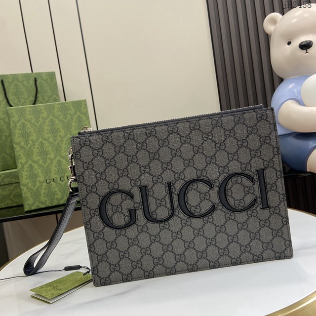 Gucci專櫃古馳2024早春系列最新款手拿包男士手包 jh2458型號：768374，