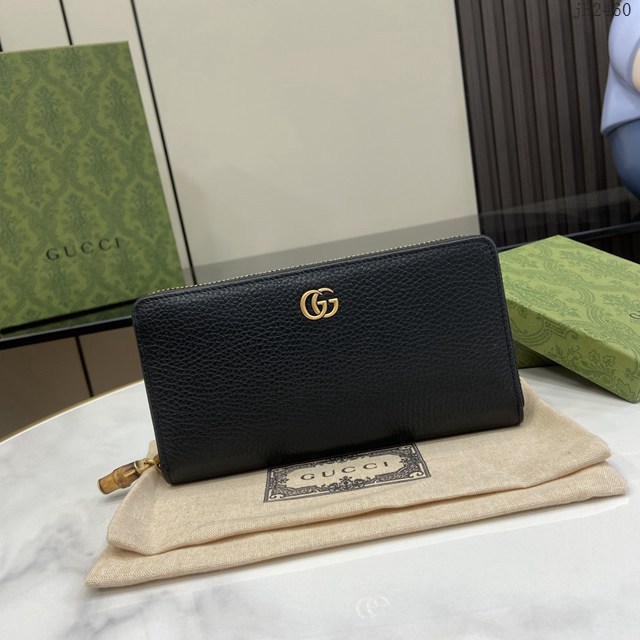 Gucci專櫃古馳最新款Marmont系列長夾全皮男女款長錢包 jh2460型號：739499