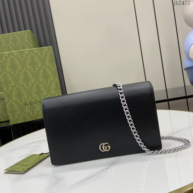 Gucci專櫃古馳最新款Marmont系列鏈帶錢包女士小斜挎包 jh2477型號：790060