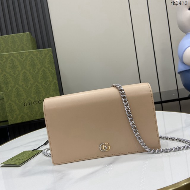 Gucci專櫃古馳最新款Marmont系列鏈帶錢包女士小斜挎包 jh2479型號：790060