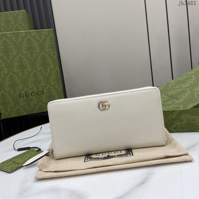 Gucci專櫃古馳最新款Marmont系列錢夾男女款拉鏈長夾錢包 jh2481型號：790057