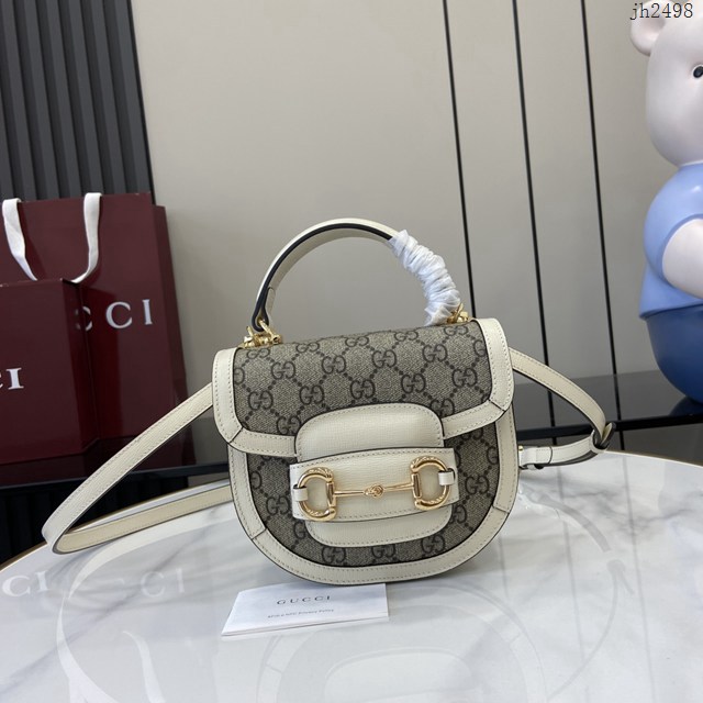 Gucci專櫃古馳最新款Horsebit 1955系列迷你手提包單肩斜挎女包 jh2498型號：781387