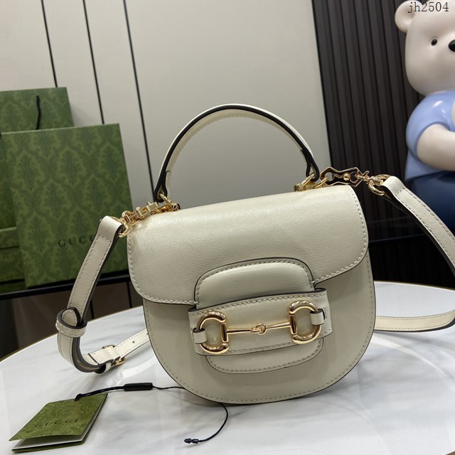 Gucci專櫃古馳最新款Horsebit 1955系列迷你手提包單肩斜挎女包 jh2504型號：781387