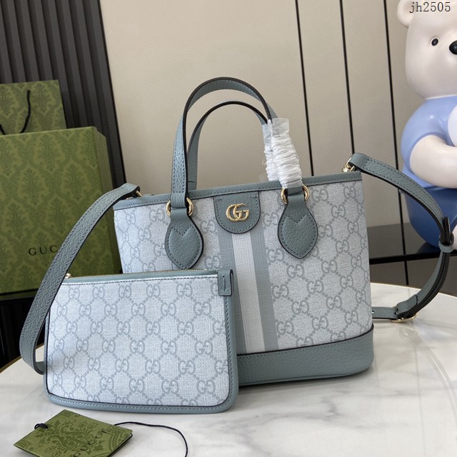 Gucci專櫃古馳最新款Ophidia系列迷你托特包手提包字母包 jh2505型號：811716